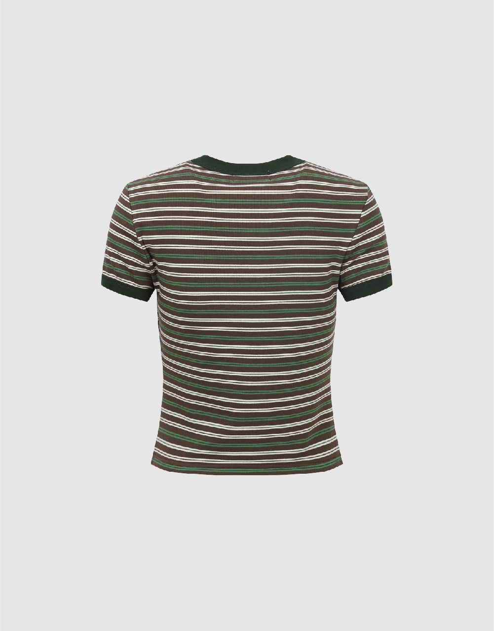 Striped Crew Neck Skinny T-Shirt