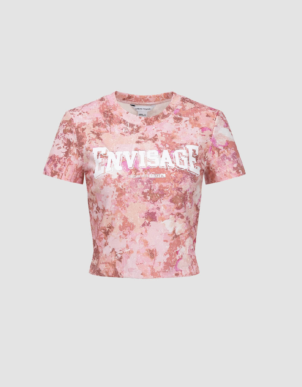 Letter Printed Crew Neck Skinny T-Shirt