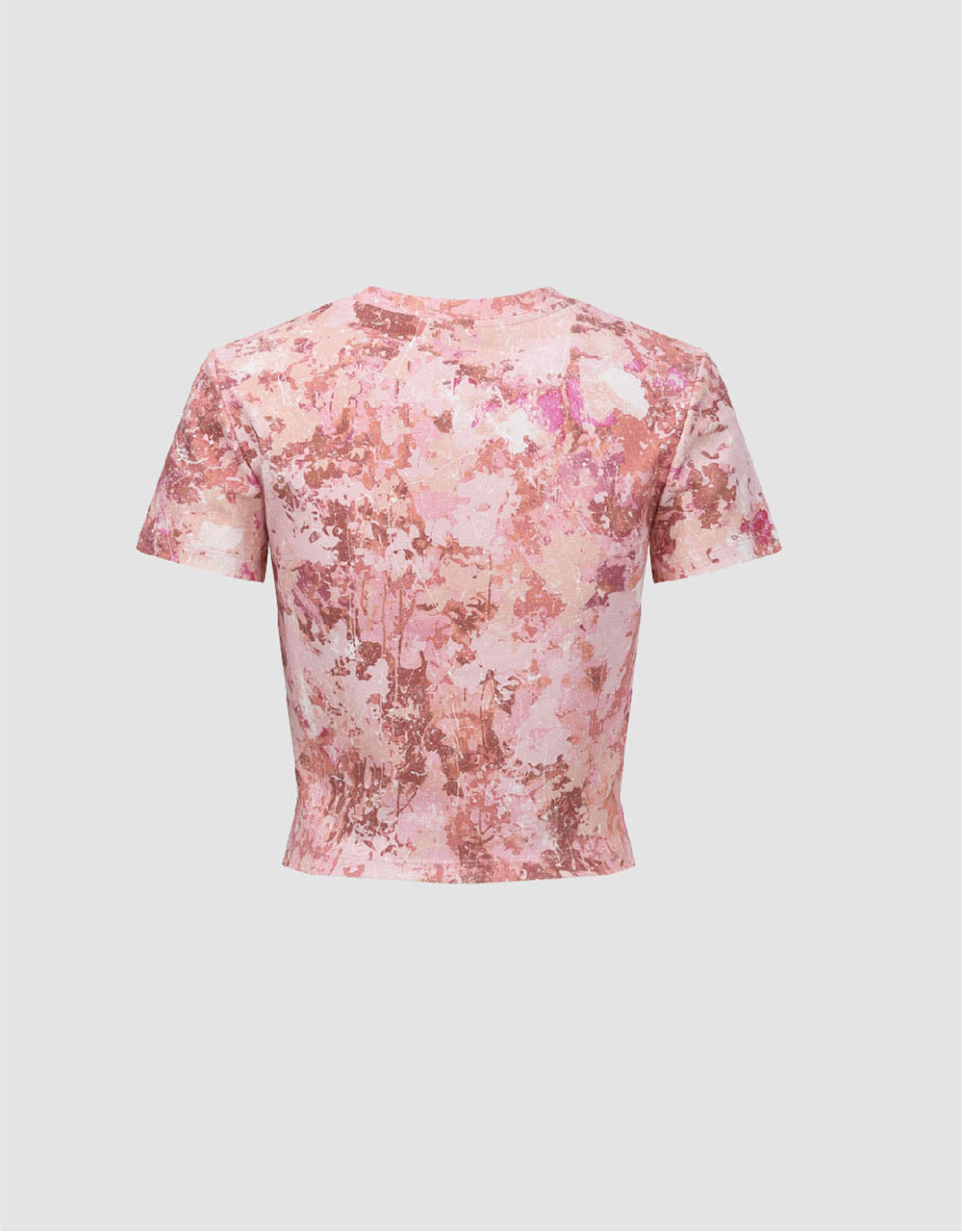 Letter Printed Crew Neck Skinny T-Shirt