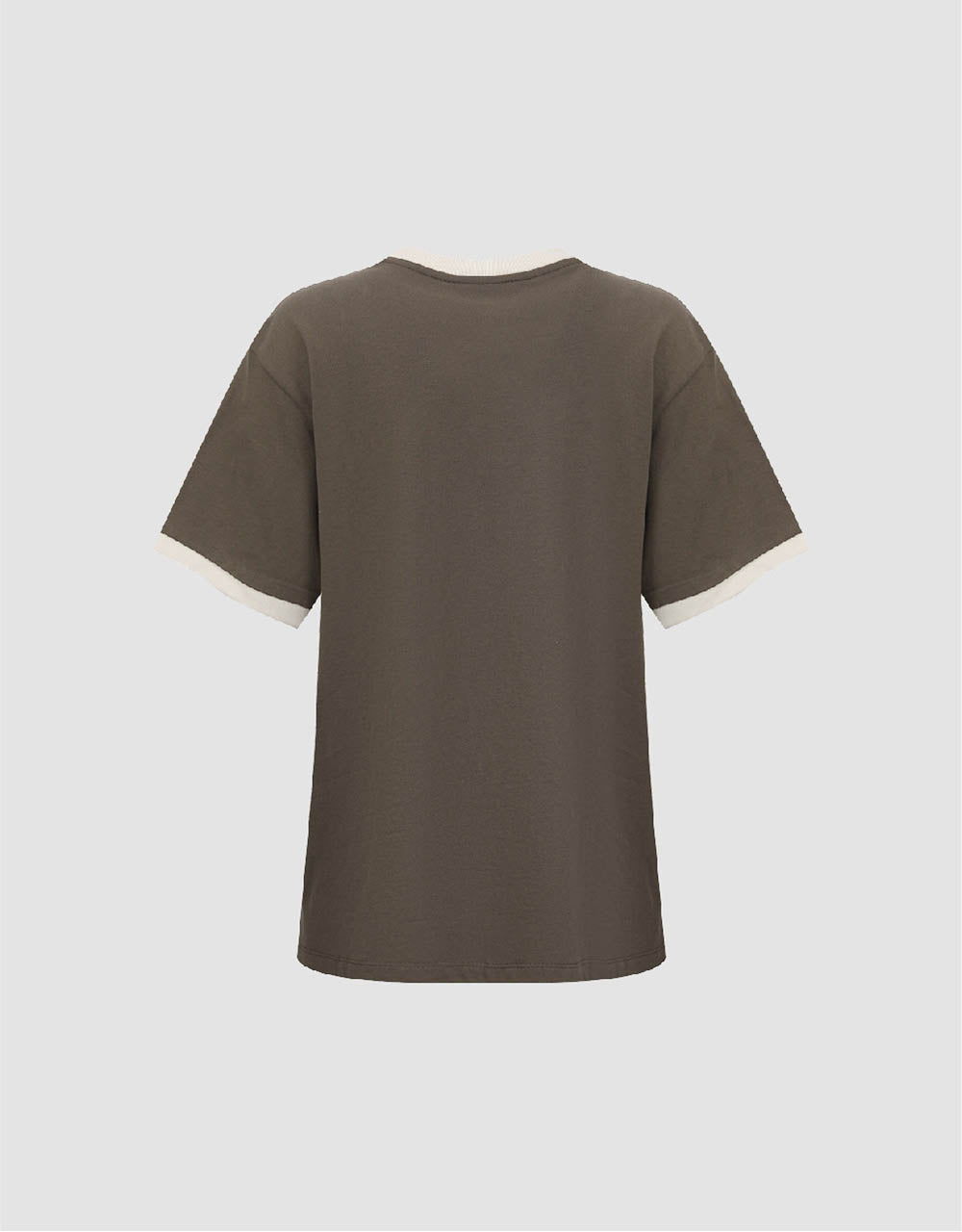 Letter Printed Crew Neck Straight T-Shirt