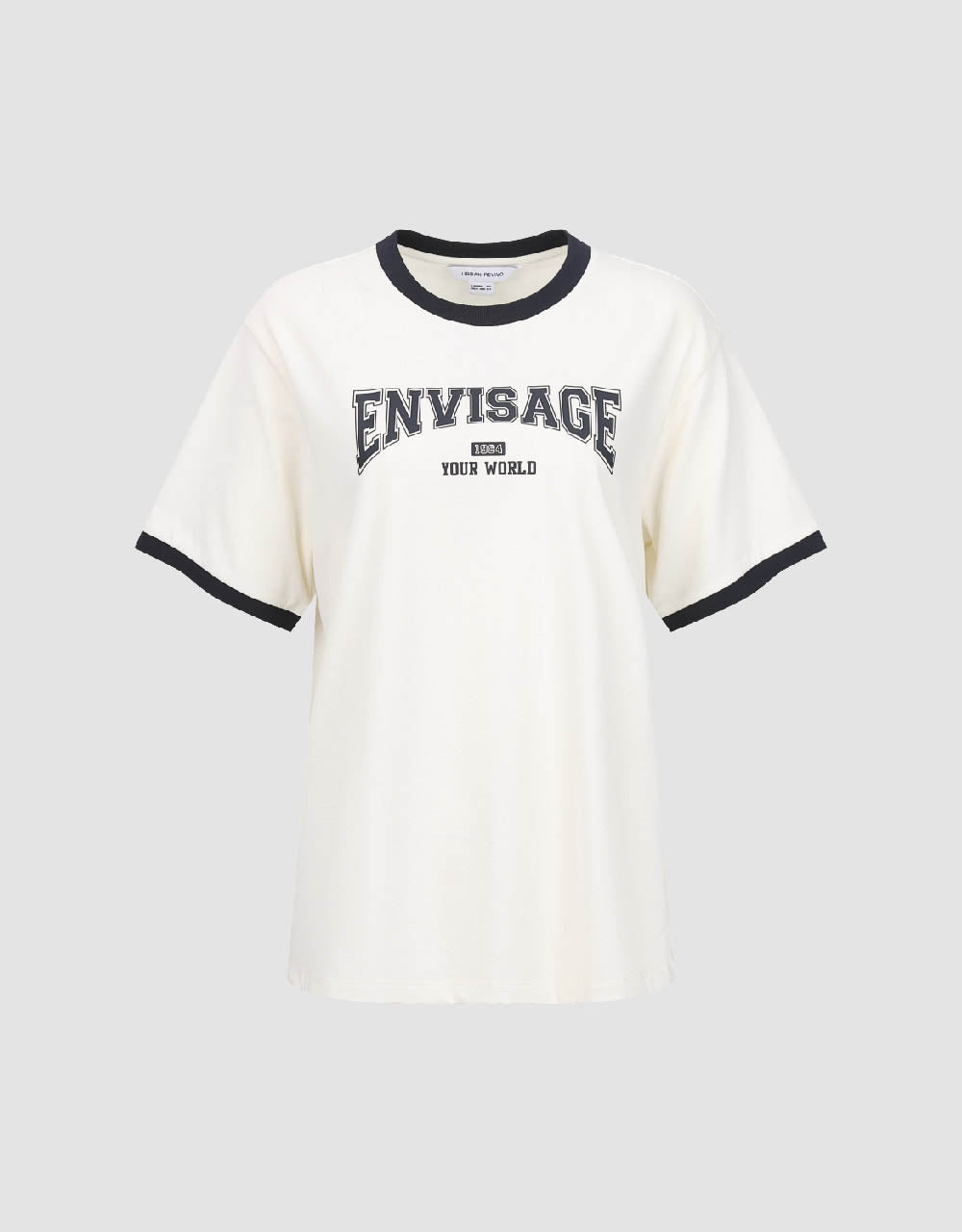 Letter Printed Crew Neck Straight T-Shirt