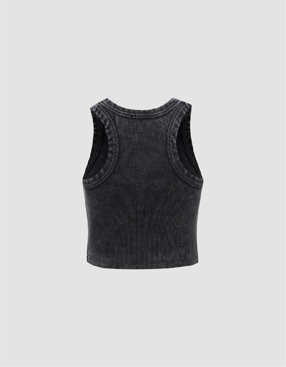 Cropped Crew Neck Tank Top