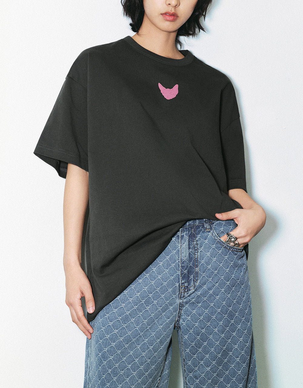 Printed Crew Neck Loose T-Shirt