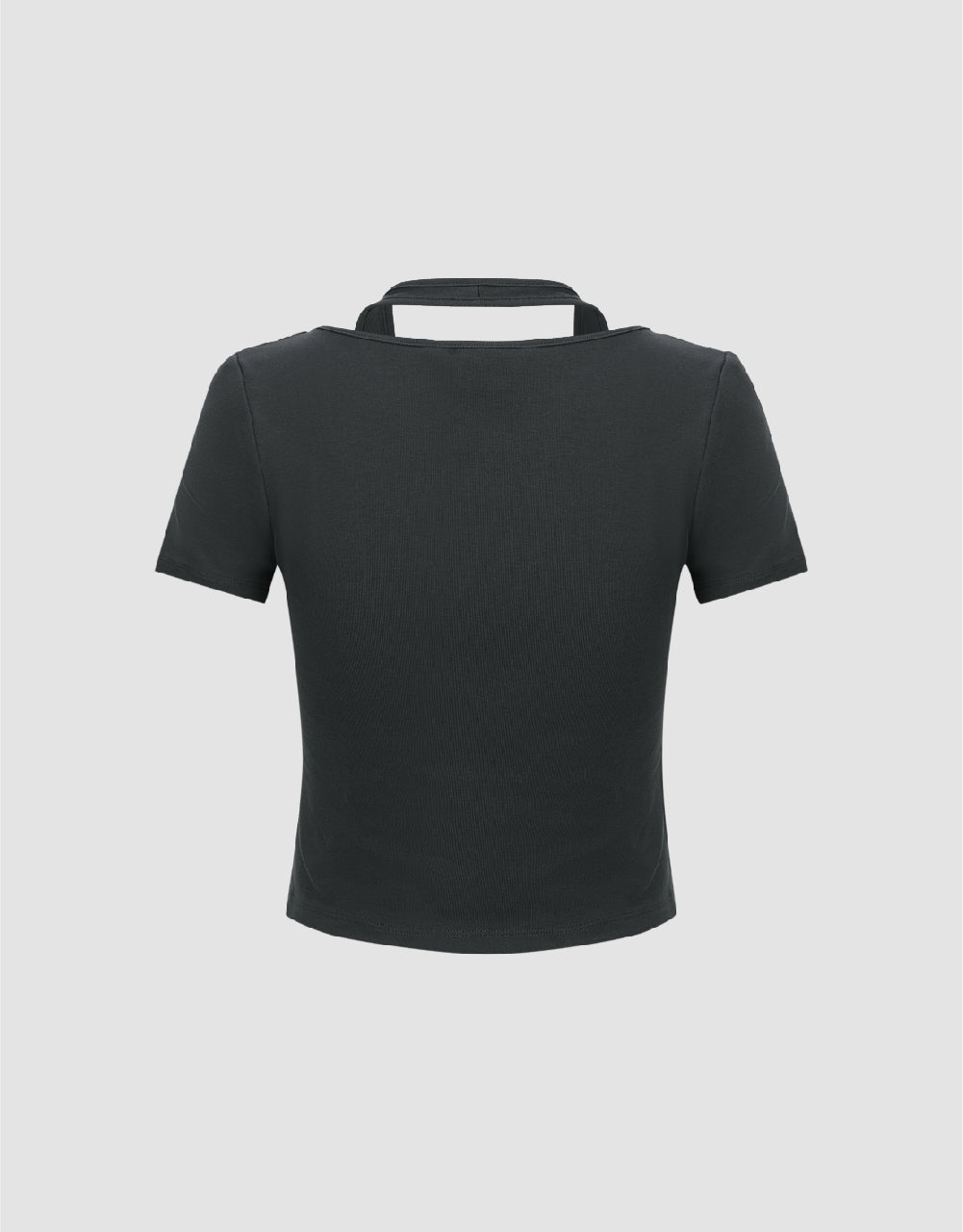 Halter Neck 2 In 1 Skinny T-Shirt