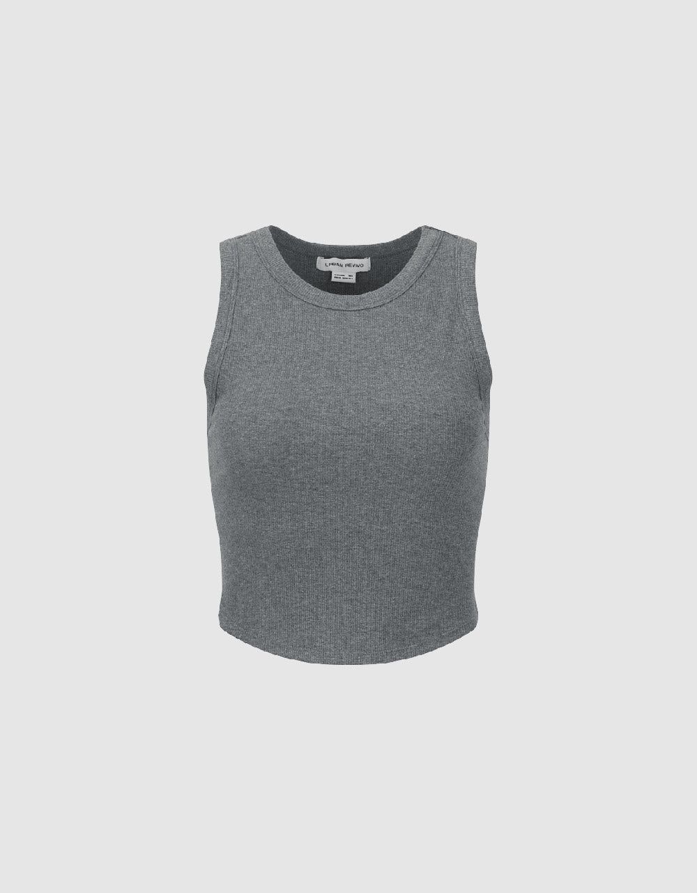 Cropped Crew Neck Knitted Tank Top