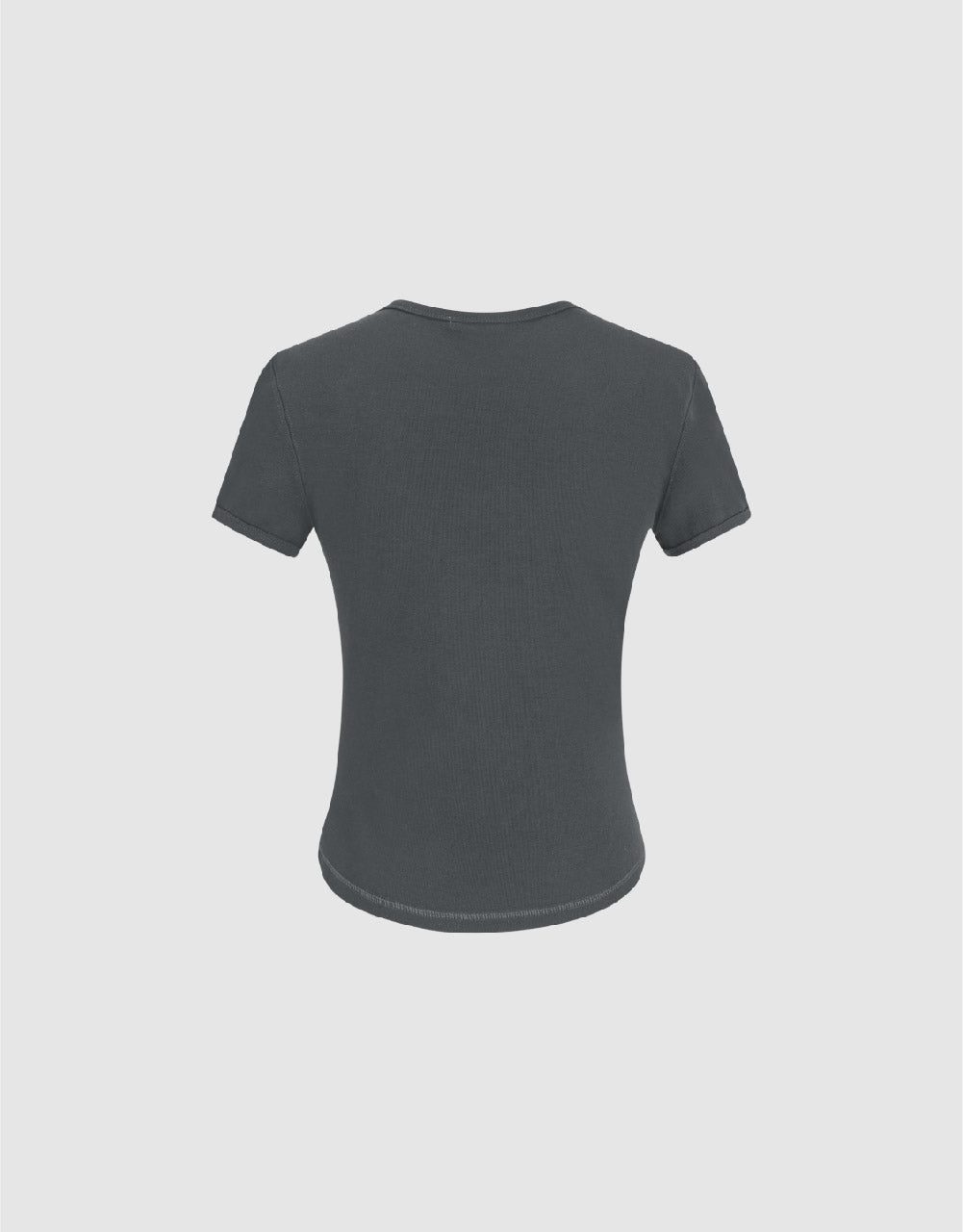 Square-cut Collar Skinny T-Shirt