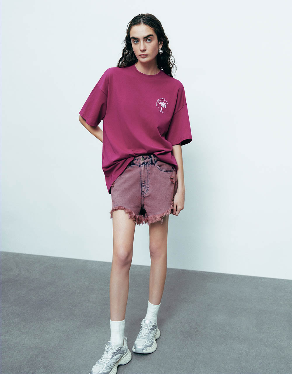 Printed Crew Neck Loose T-Shirt