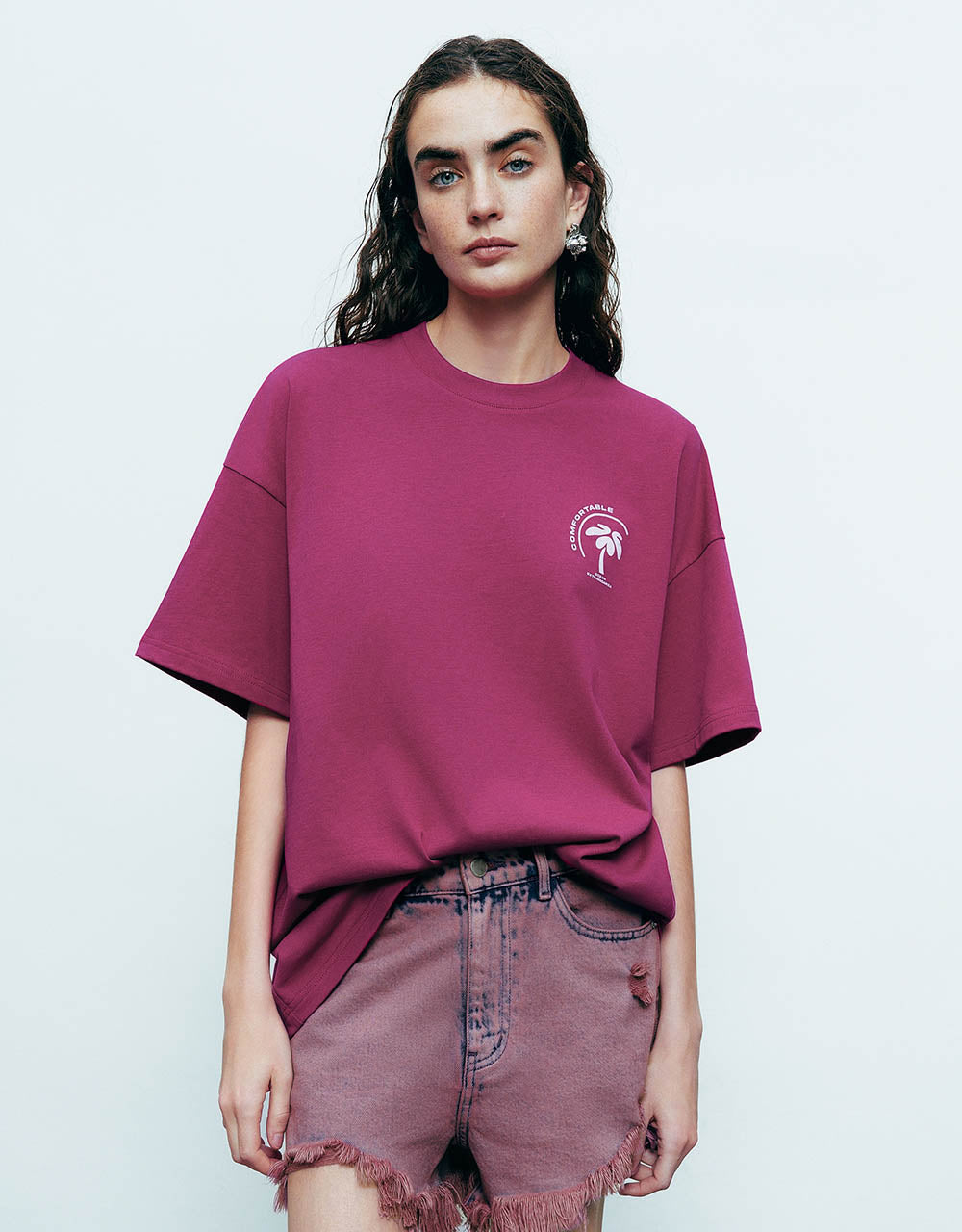 Printed Crew Neck Loose T-Shirt