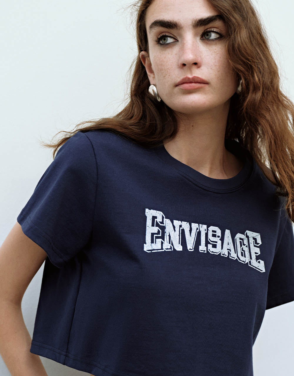 Letter Printed Crew Neck T-Shirt