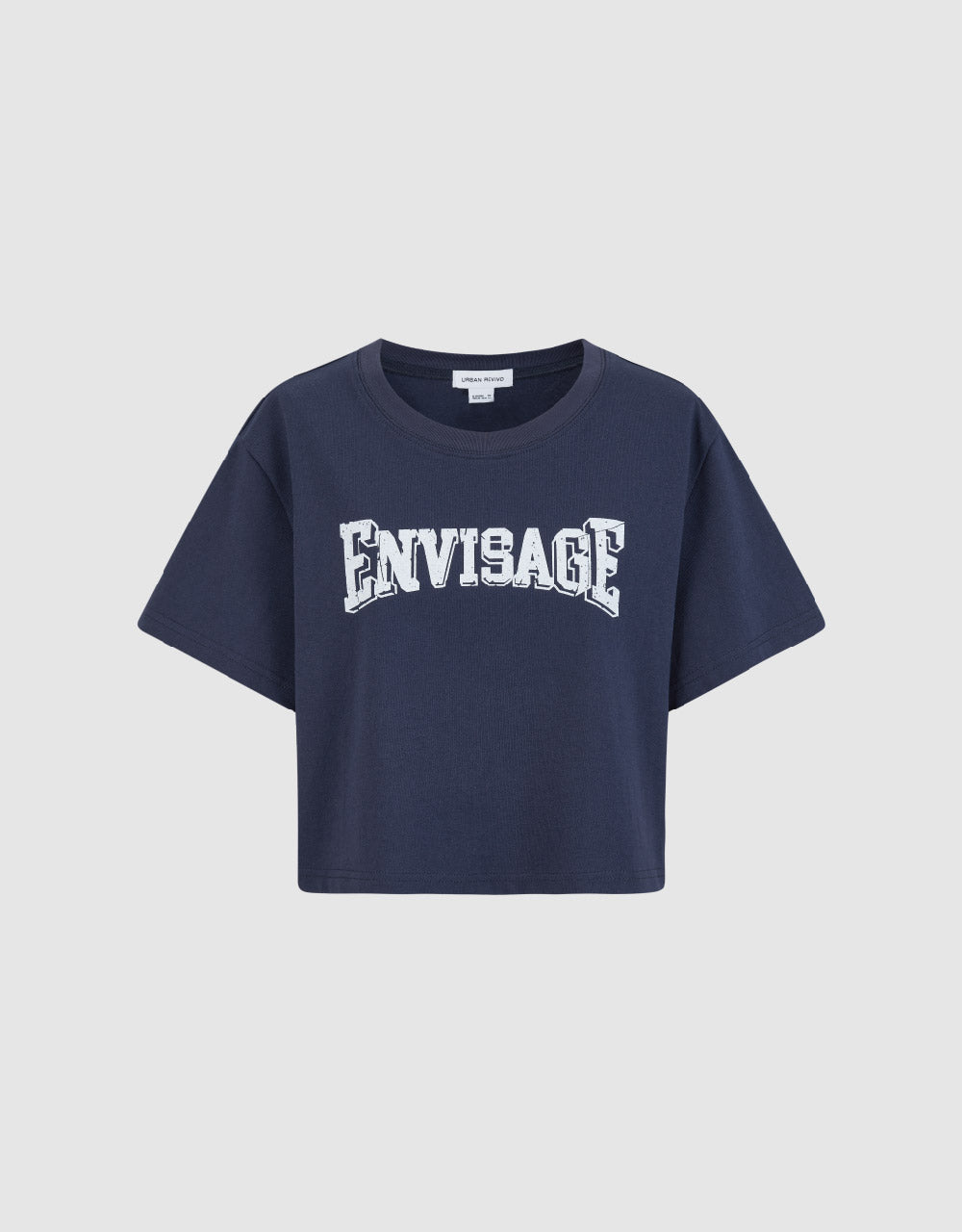 Letter Printed Crew Neck T-Shirt