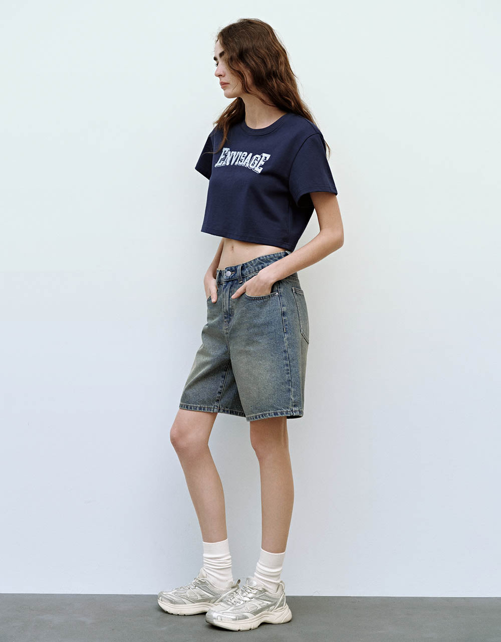 Letter Printed Crew Neck T-Shirt