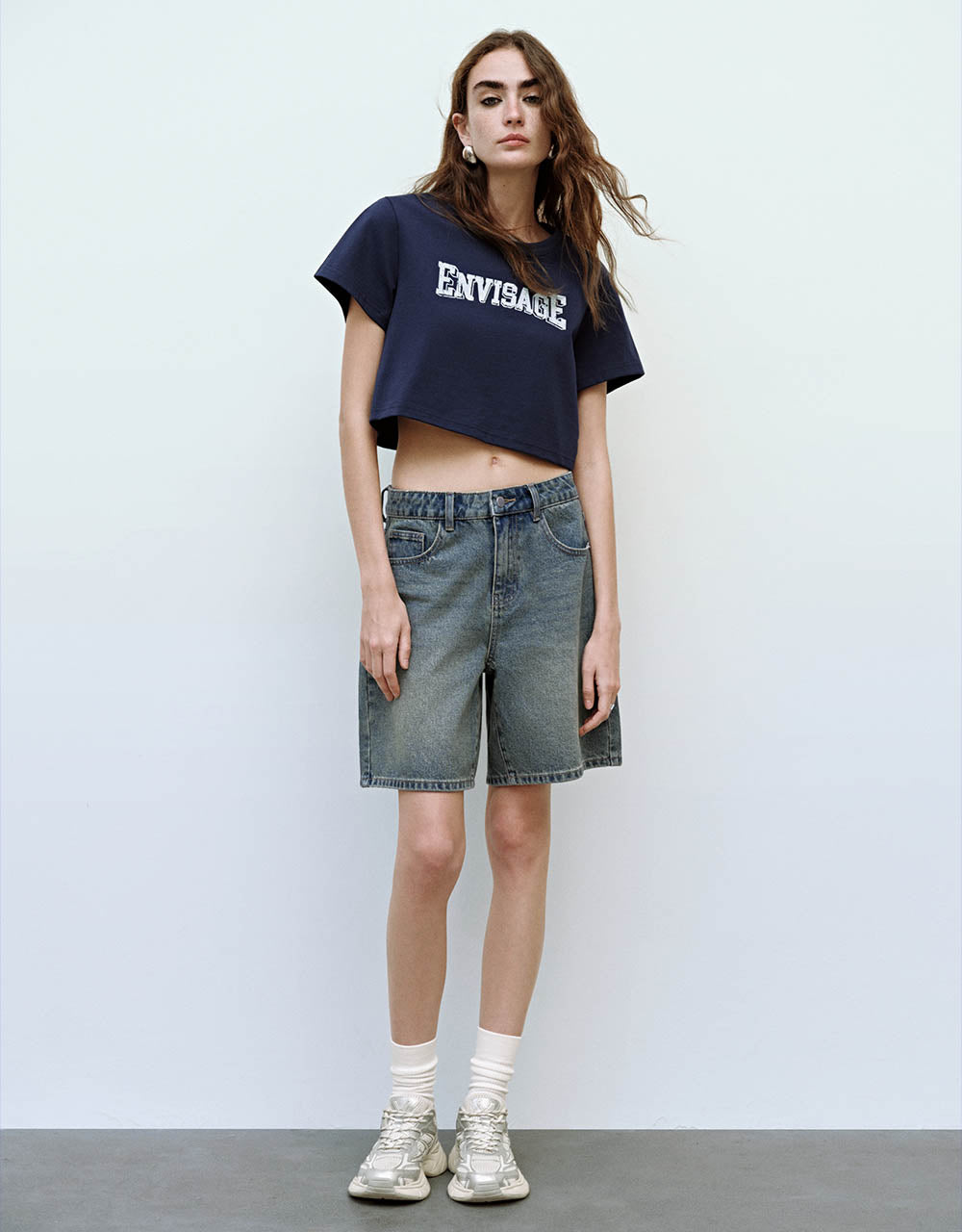 Letter Printed Crew Neck T-Shirt