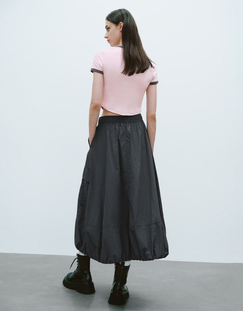 Letter Printed Crew Neck Loose T-Shirt