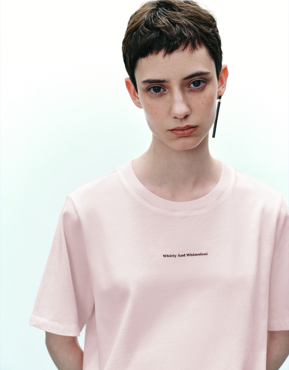 Letter Printed Crew Neck Loose T-Shirt