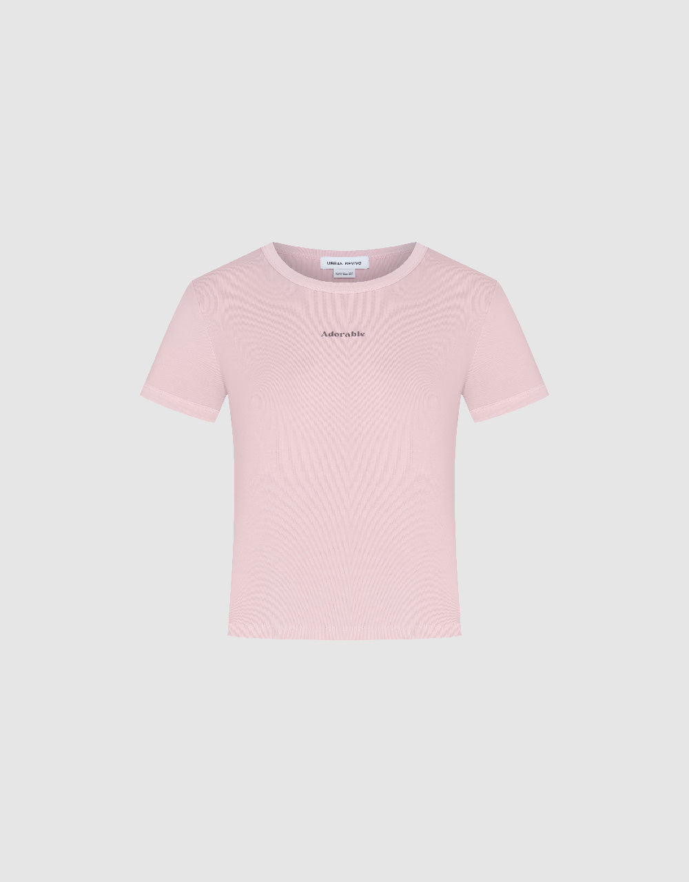 Letter Printed Crew Neck Skinny T-Shirt