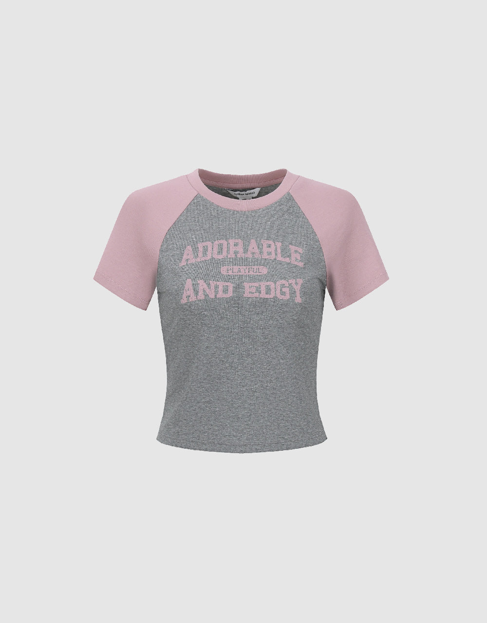 Letter Printed Crew Neck T-Shirt