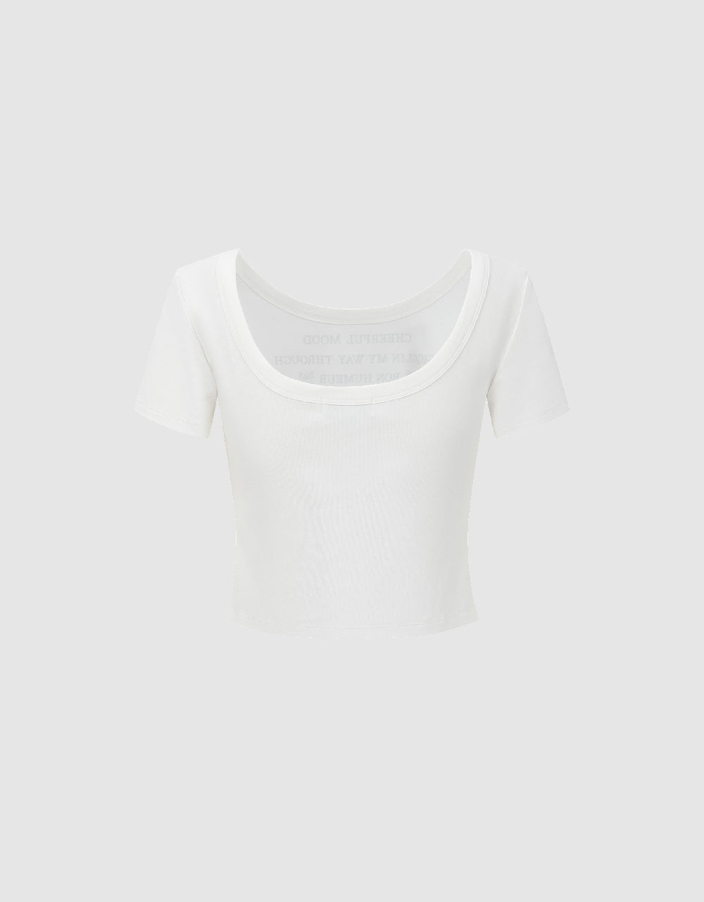 Letter Printed Crew Neck T-Shirt