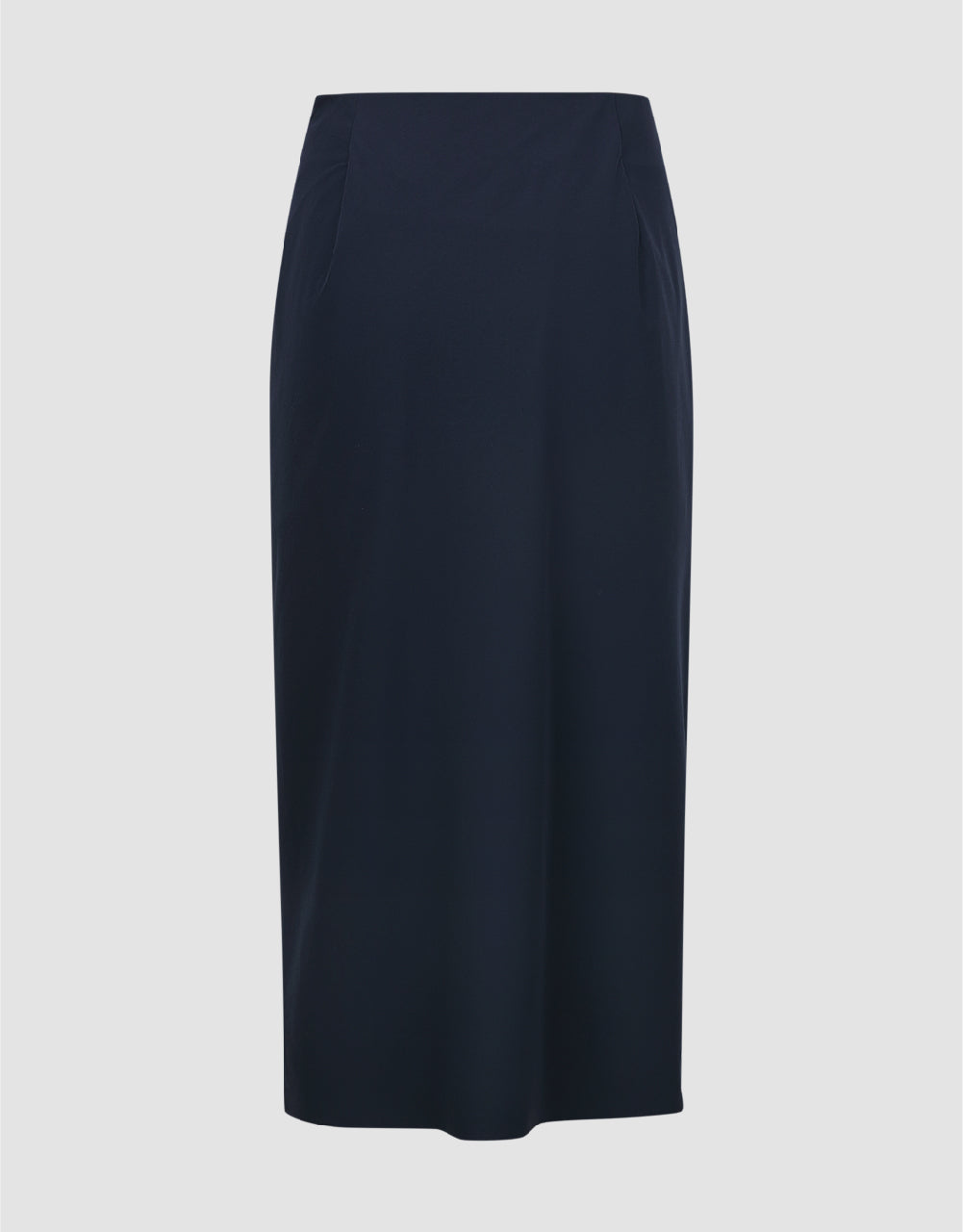 Ruched Midi Straight Skirt