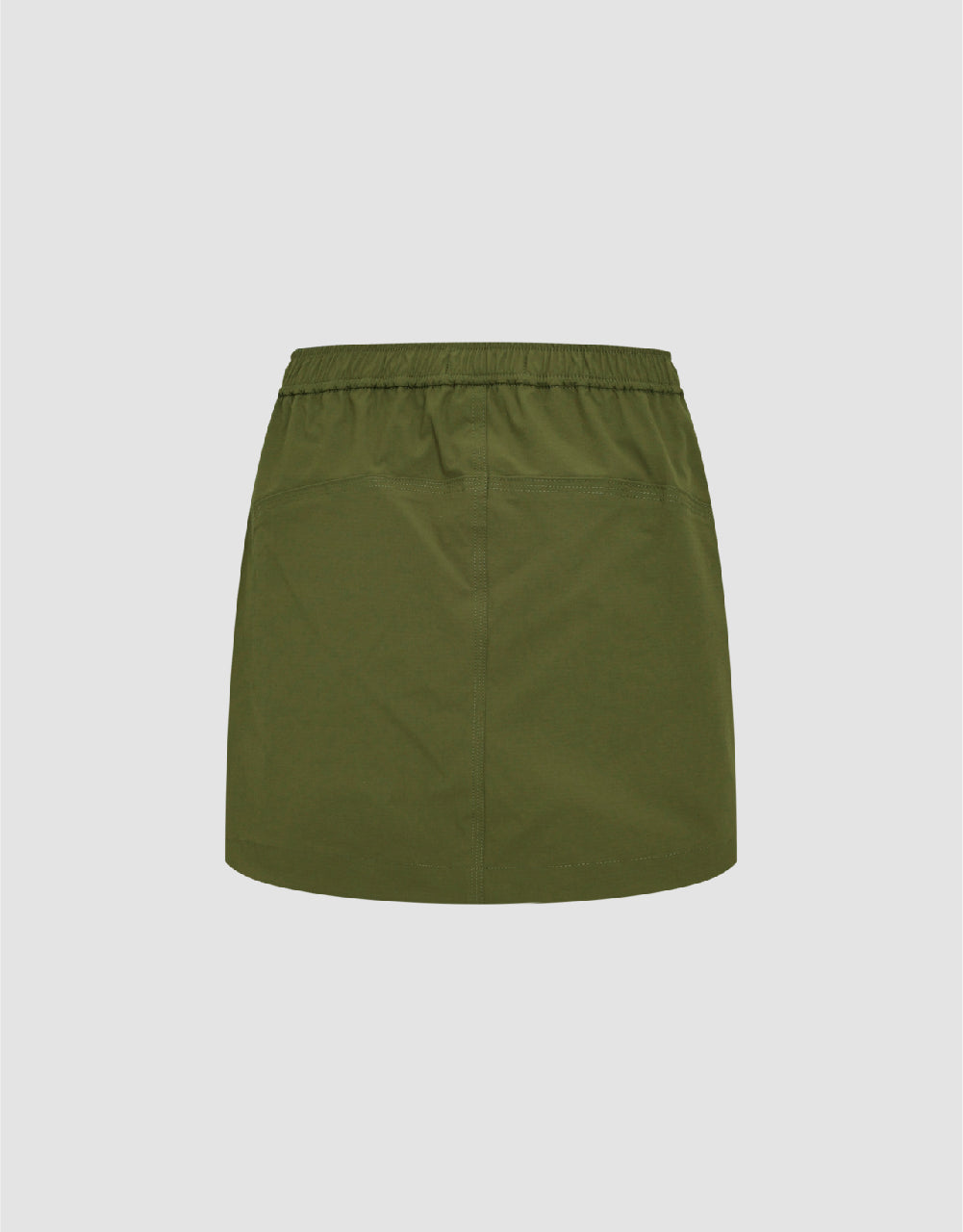 Elastic Waist Mini A-Line Skirt