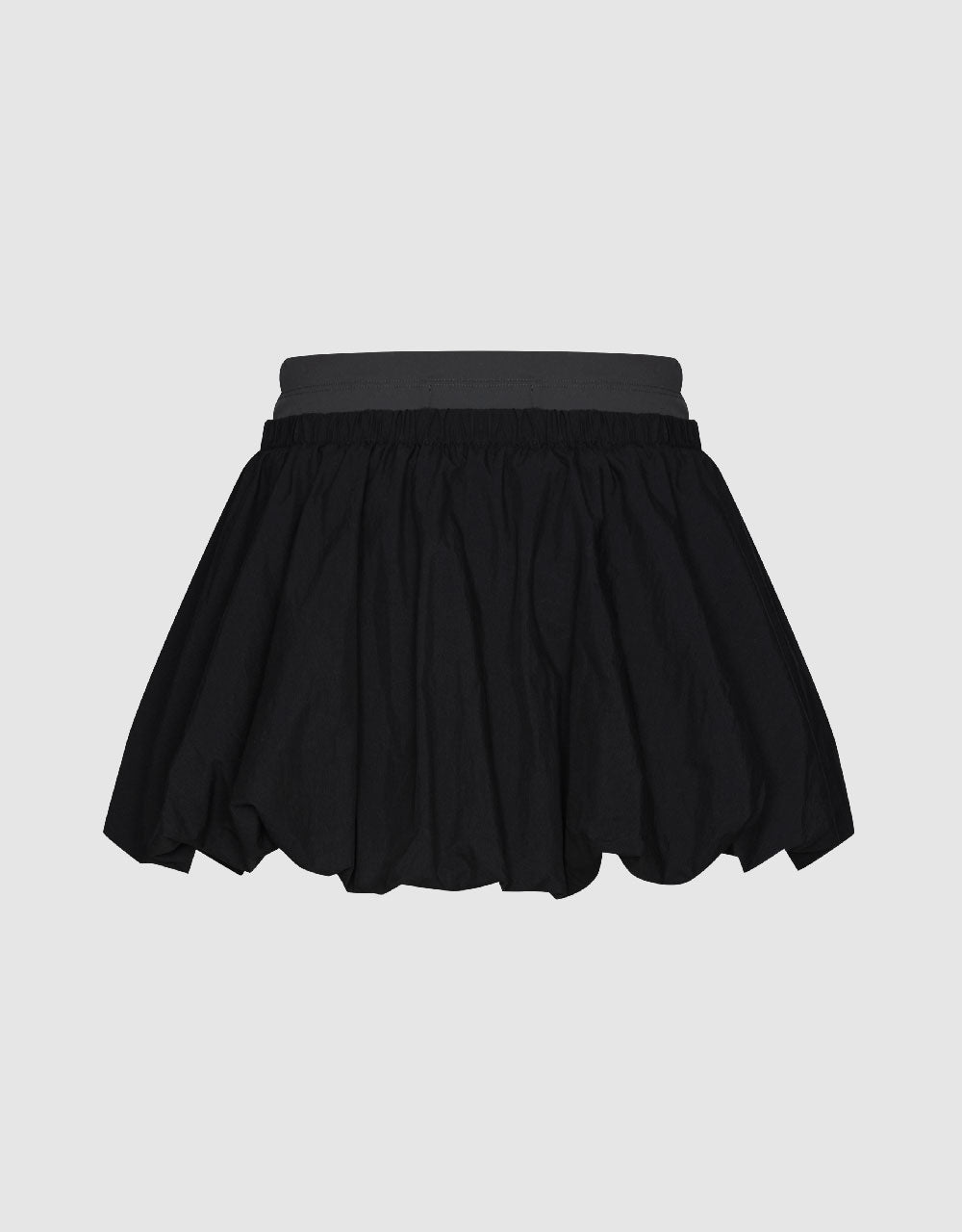 Drawstring Waist Bubble Mini A-Line Skirt