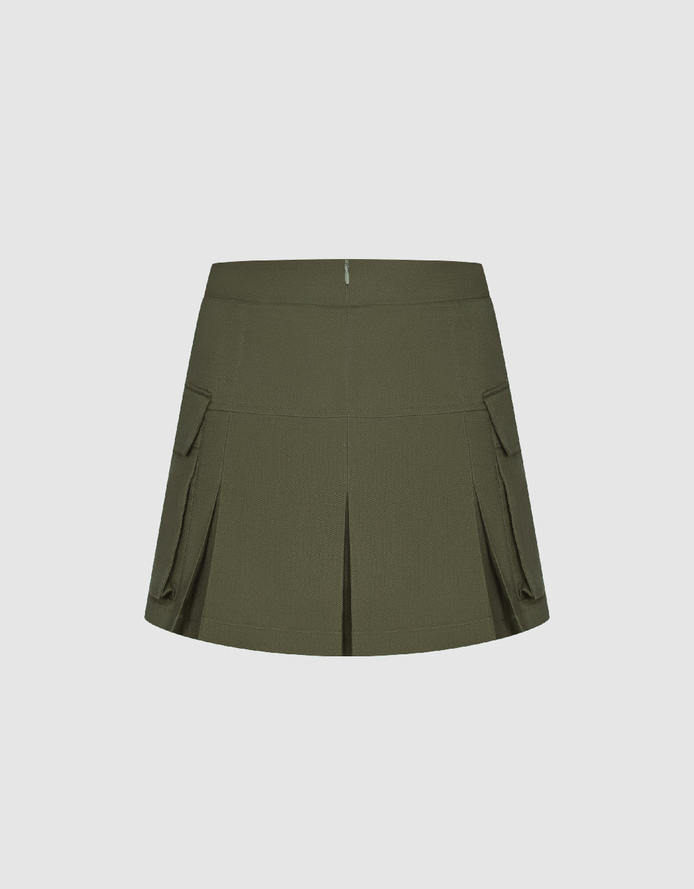 Pleated Mini A-Line Skirt