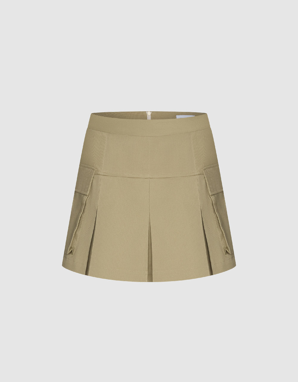 Pleated Mini A-Line Skirt