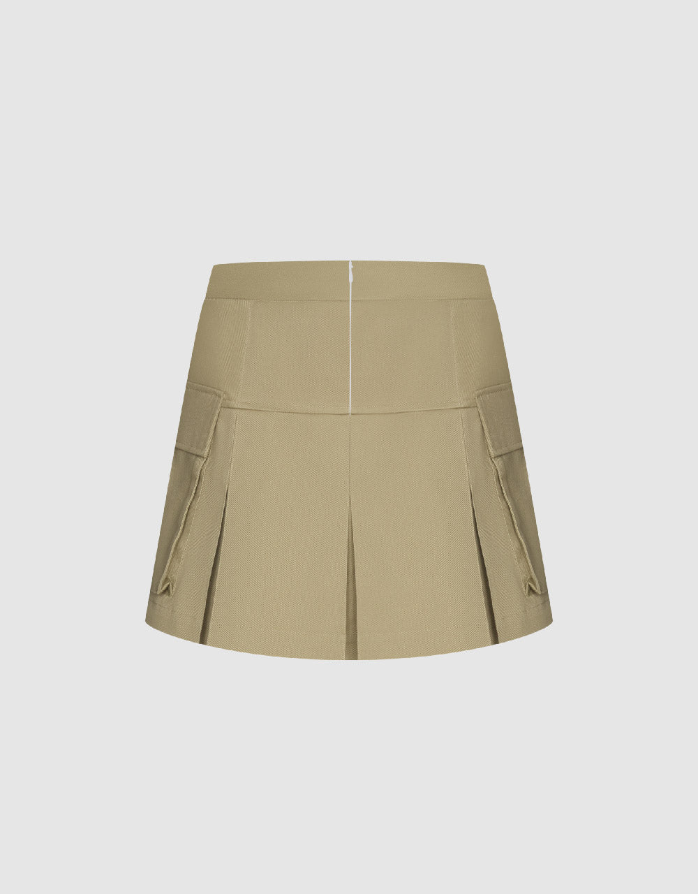 Pleated Mini A-Line Skirt