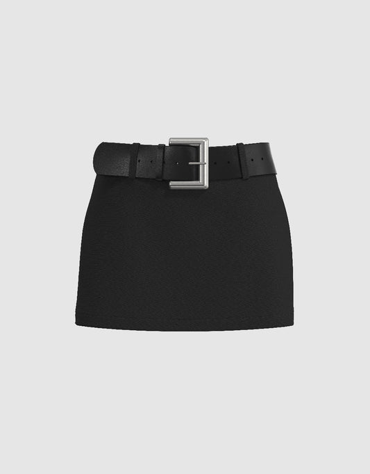 Mini Skirt With Belt