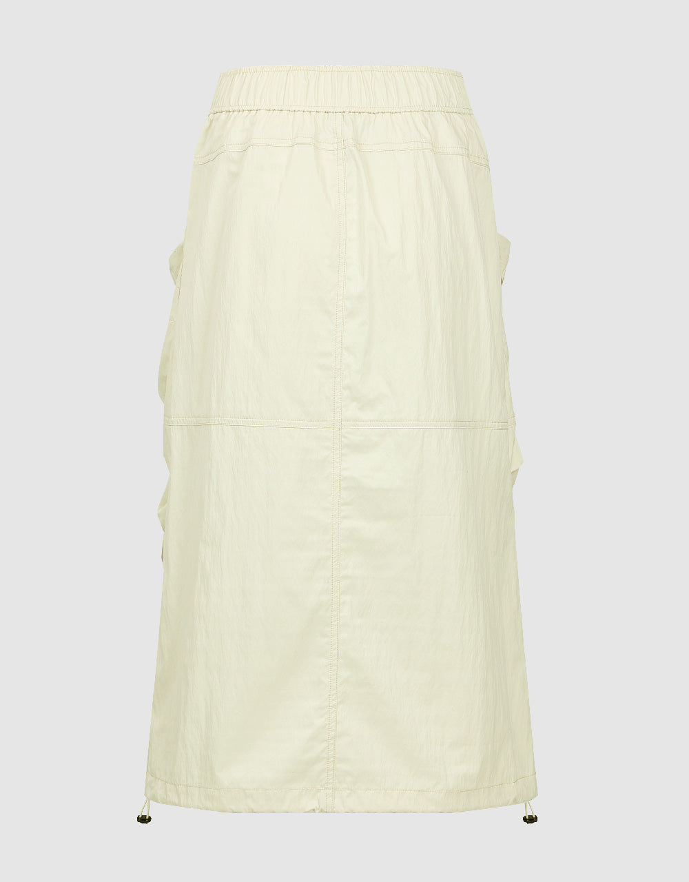 Elastic Waist Utility Straight Skirt