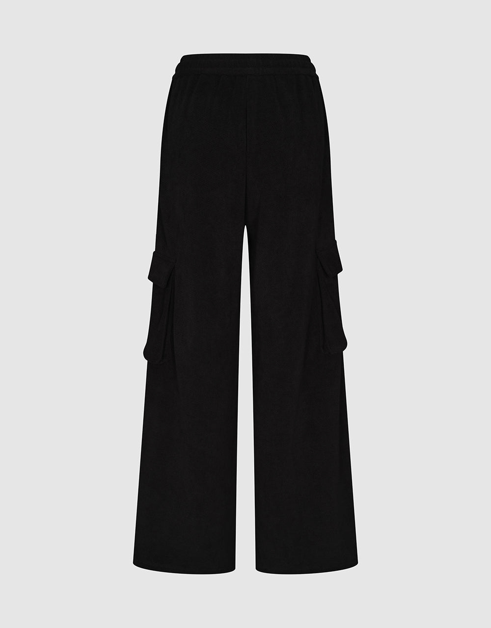 Drawstring Waist Knitted Straight Pants