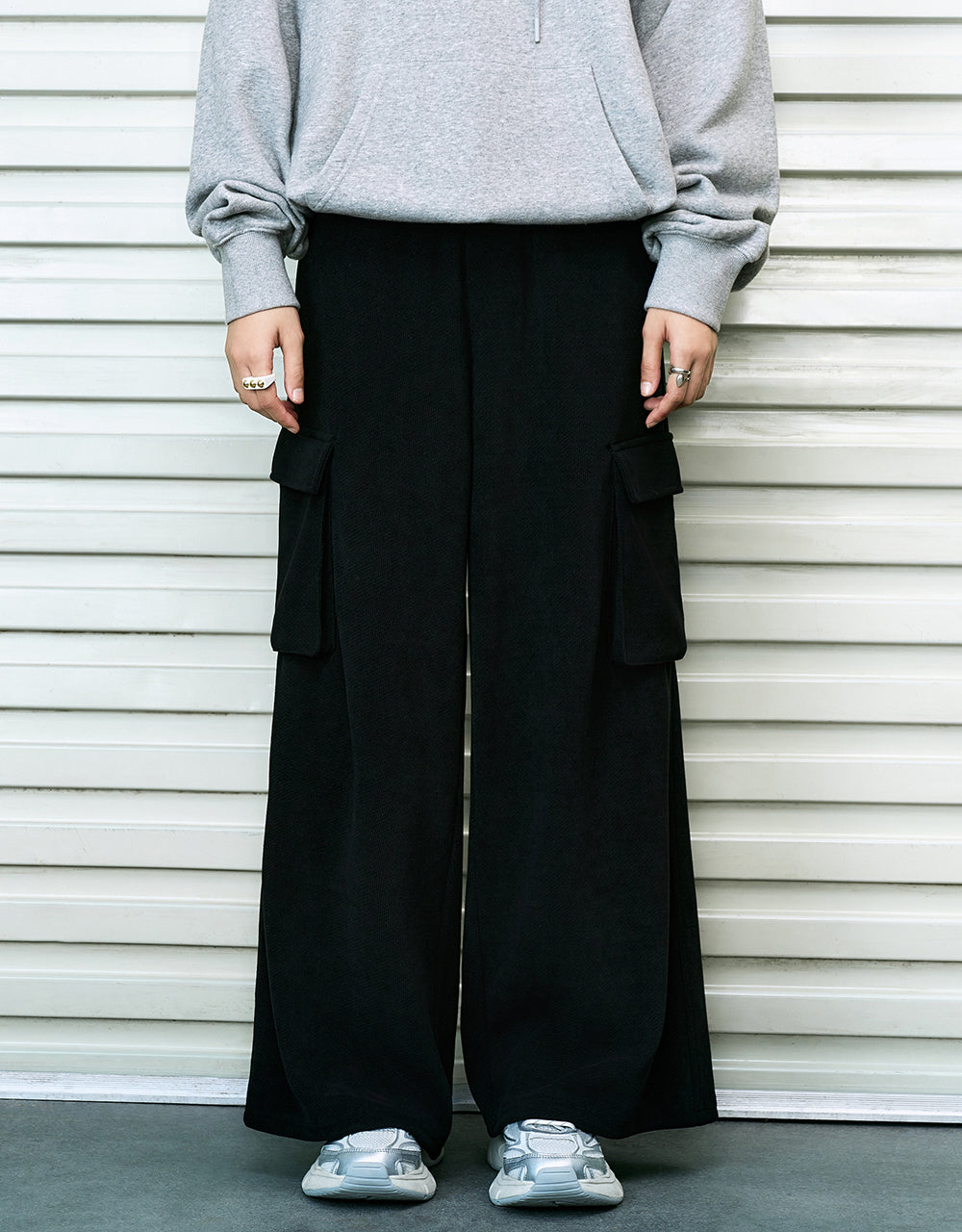 Drawstring Waist Knitted Straight Pants