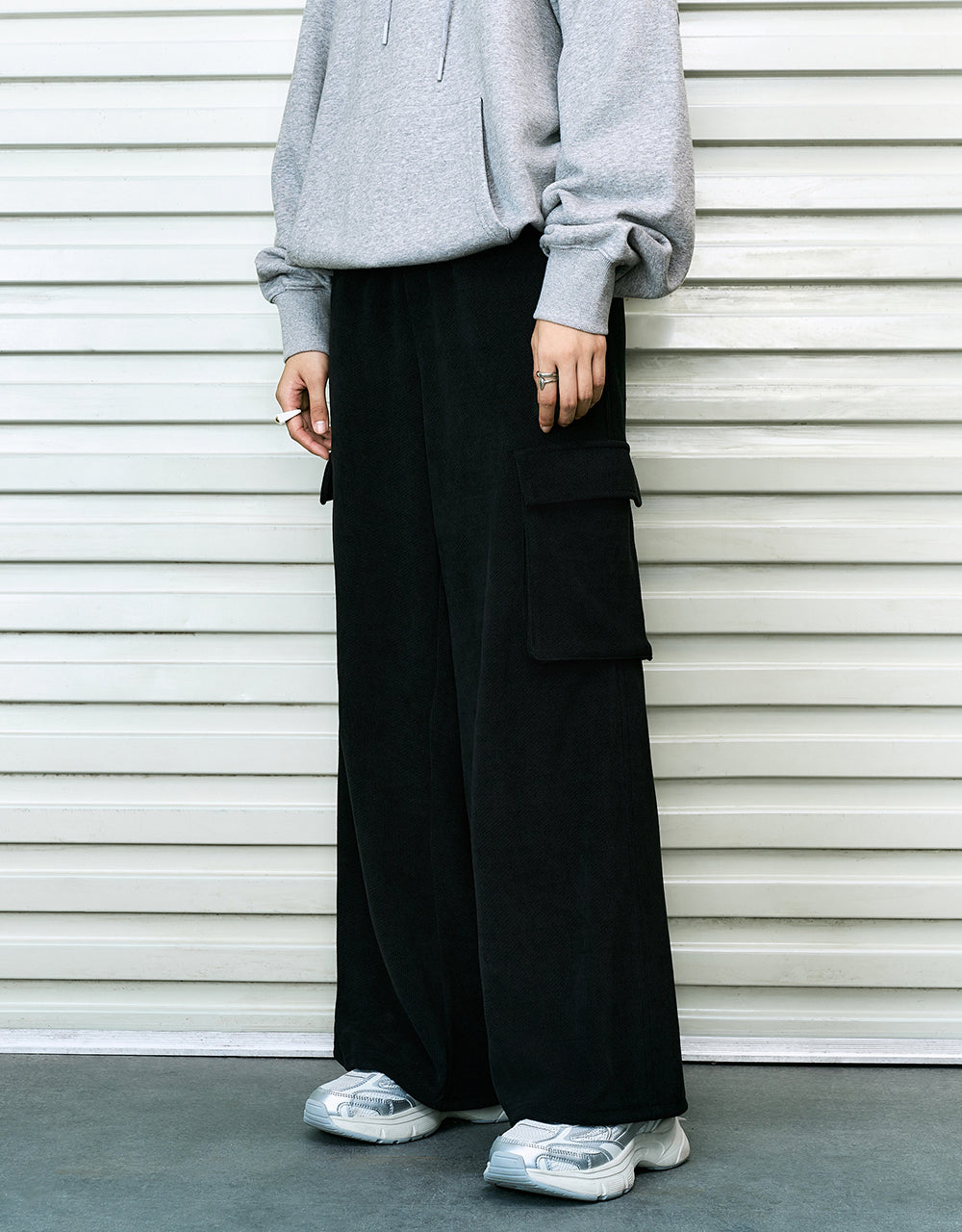 Drawstring Waist Knitted Straight Pants