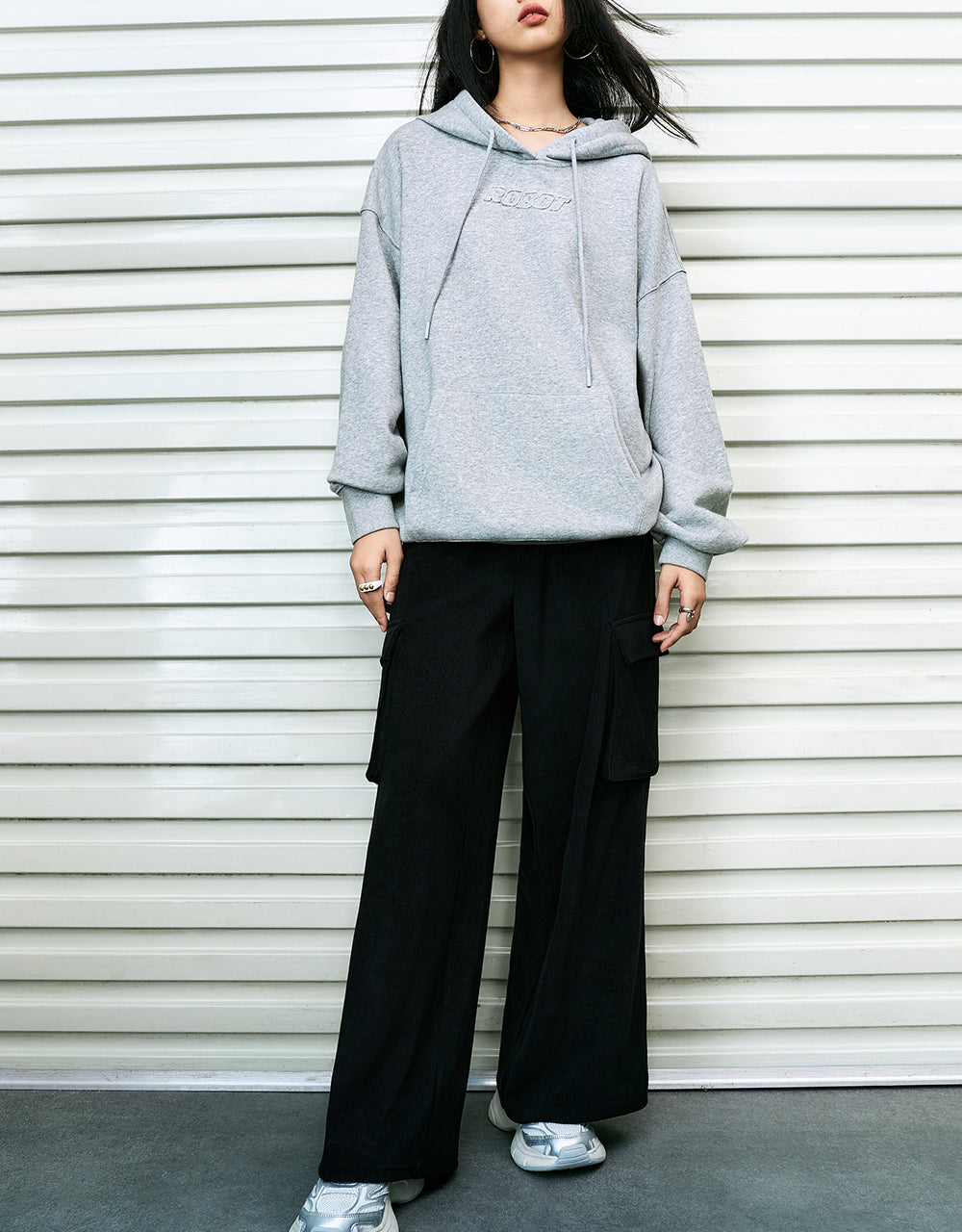 Drawstring Waist Knitted Straight Pants