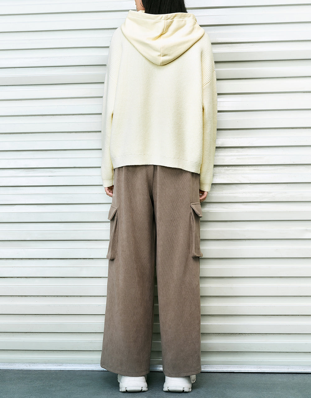 Drawstring Waist Knitted Straight Pants