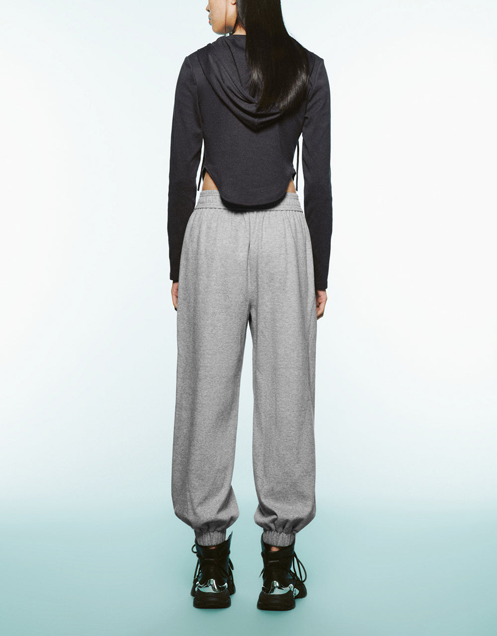 Elastic Waist Knitted Jogger Pants