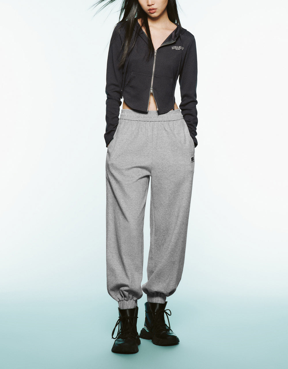 Elastic Waist Knitted Jogger Pants