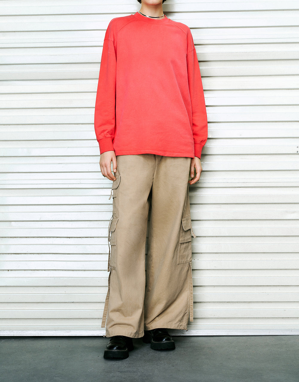 Multi-Pocket Drawstring Waist Wide-Leg Pants
