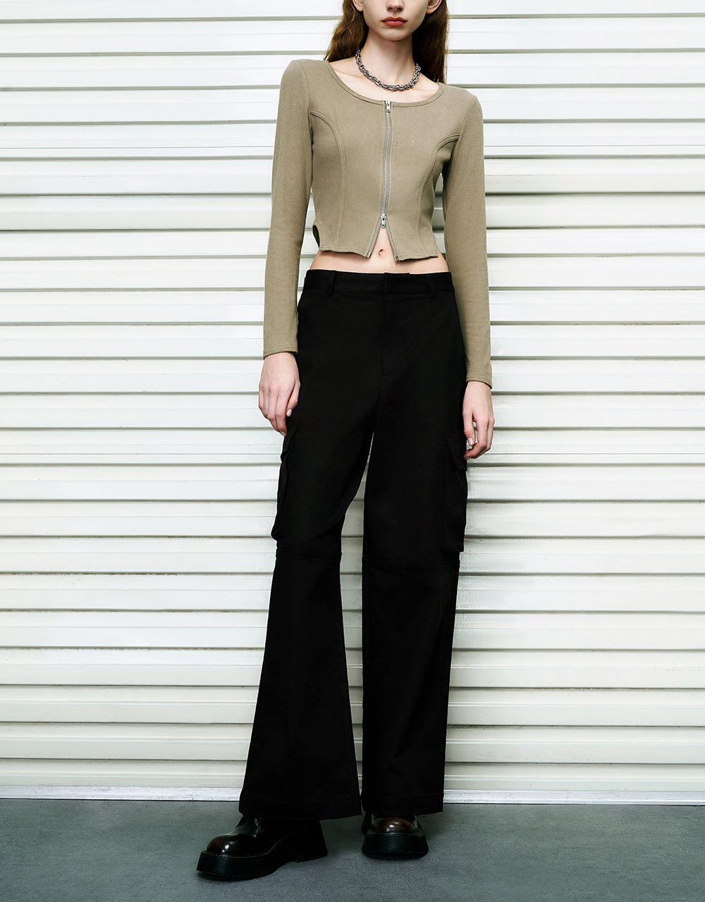 Multi-Pocket Loose Straight Pants