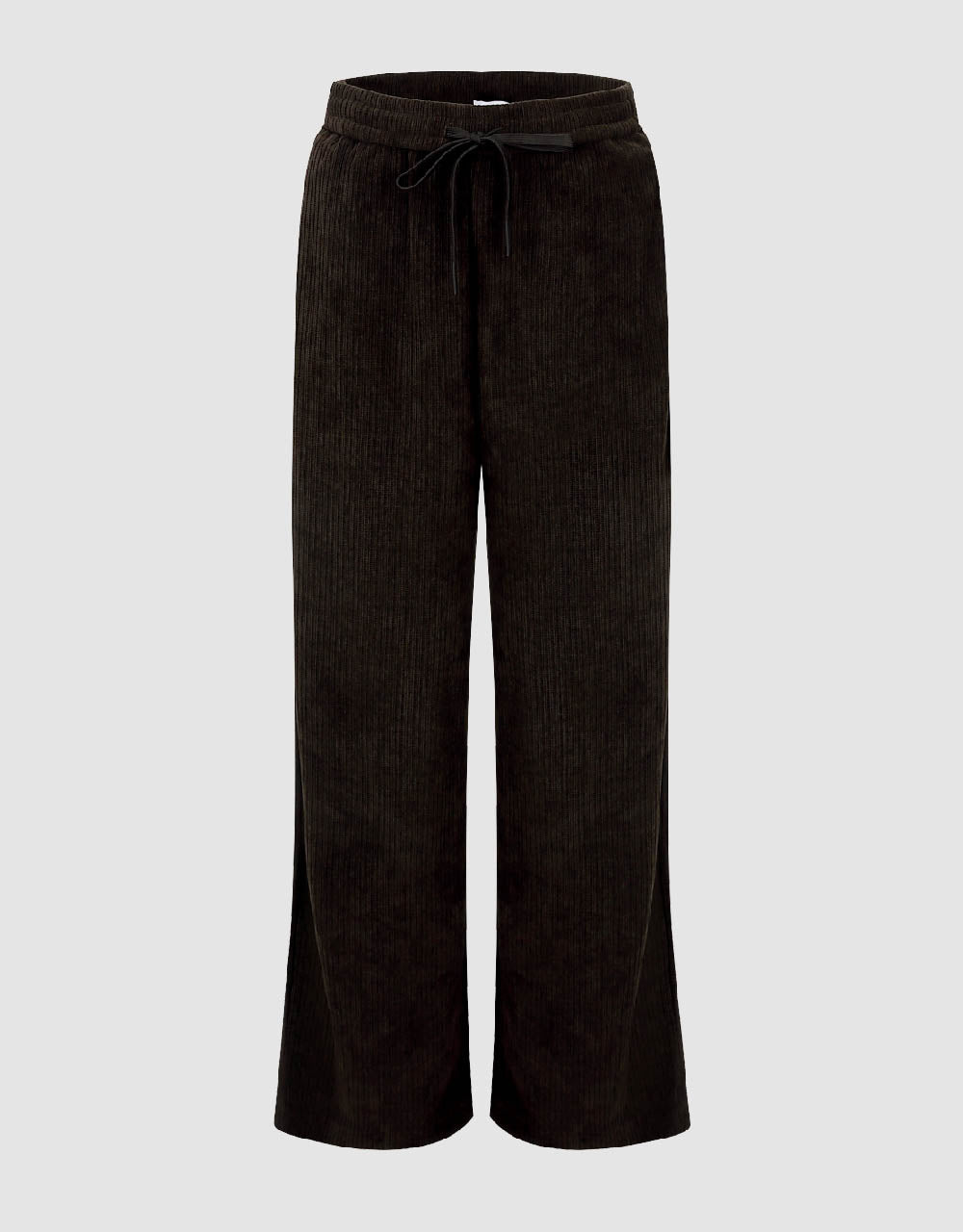 Drawstring Waist Knitted Wide-Leg Pants