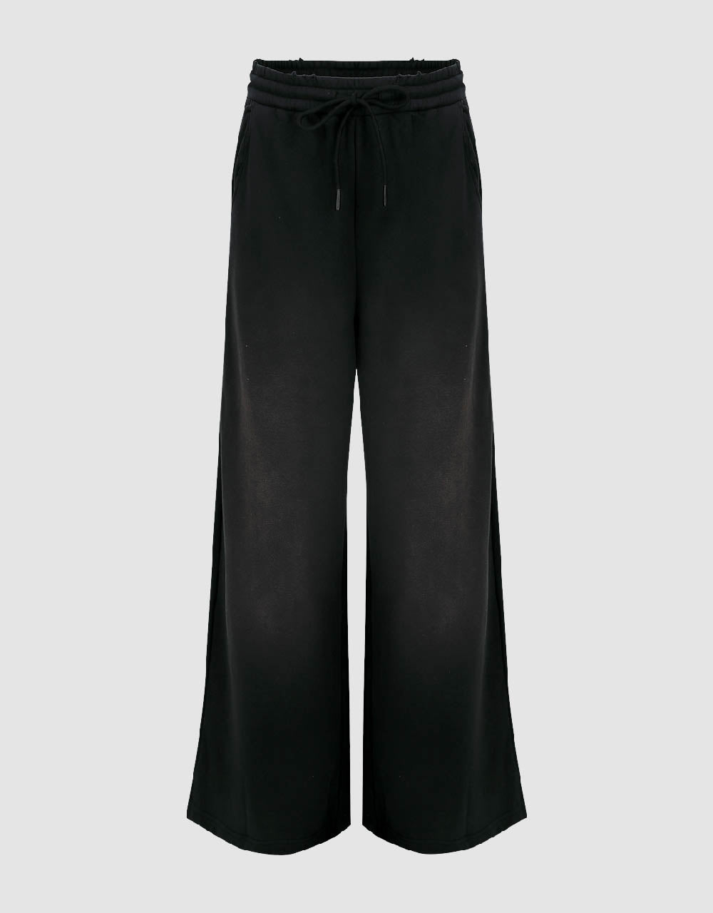 Drawstring Waist Knitted Wide-Leg Pants