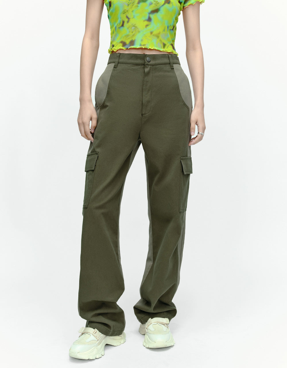 Multi-Pocket Straight Pants