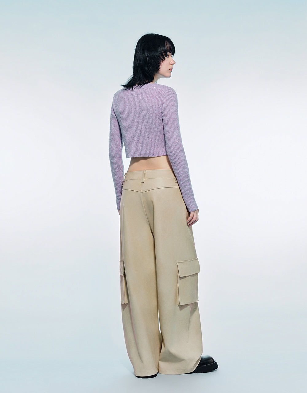 Vegan Leather Wide-Leg Pants