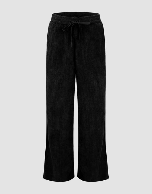 Drawstring Waist Knitted  Wide-Leg Pants