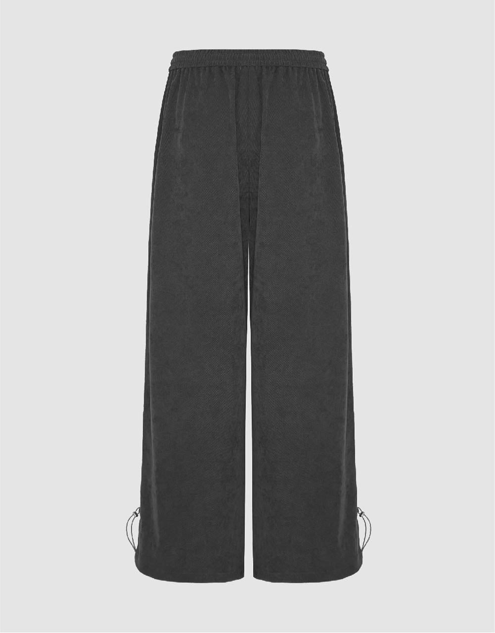 Drawstring Waist Knitted Wide-Leg Pants