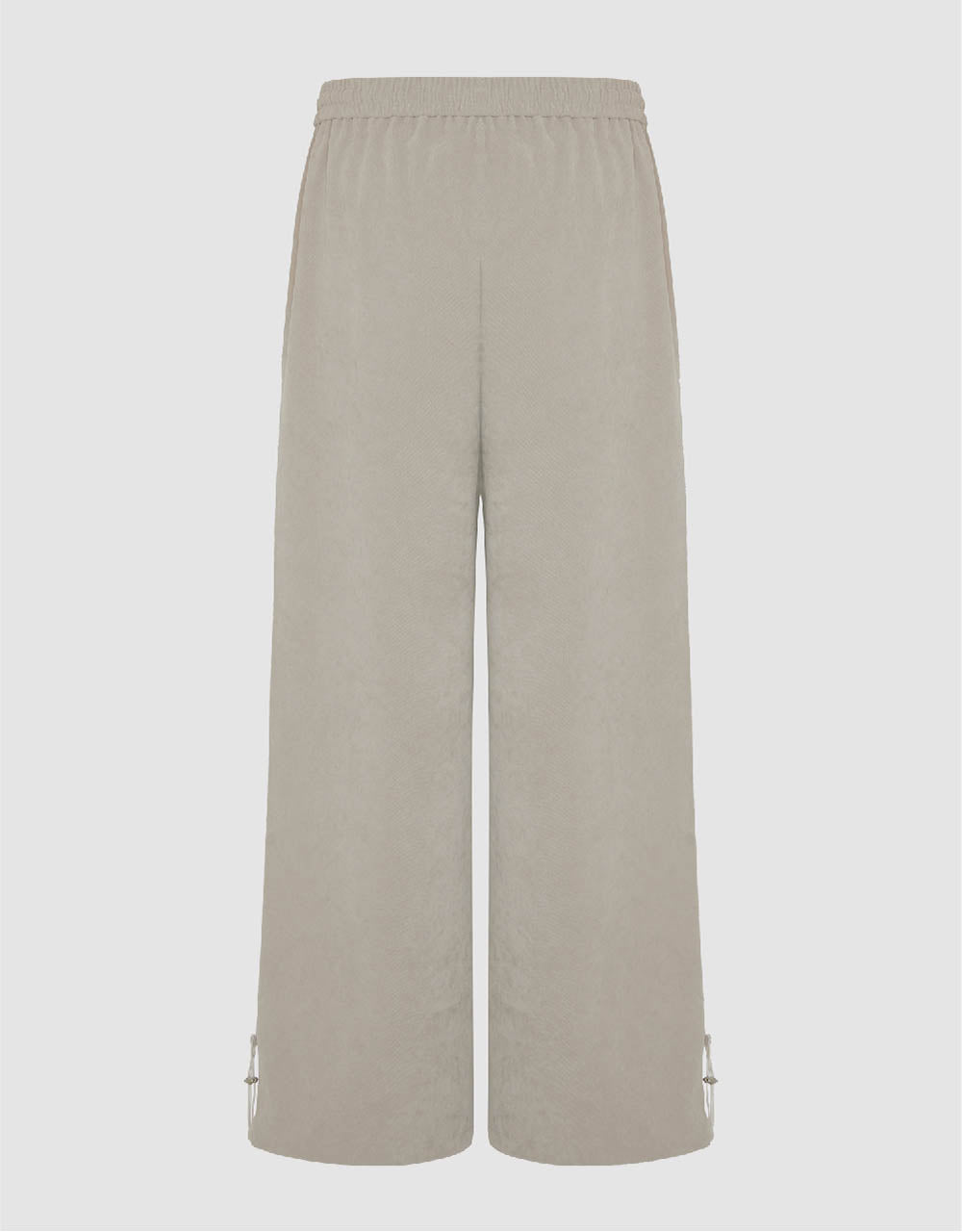 Drawstring Waist Knitted Wide-Leg Pants