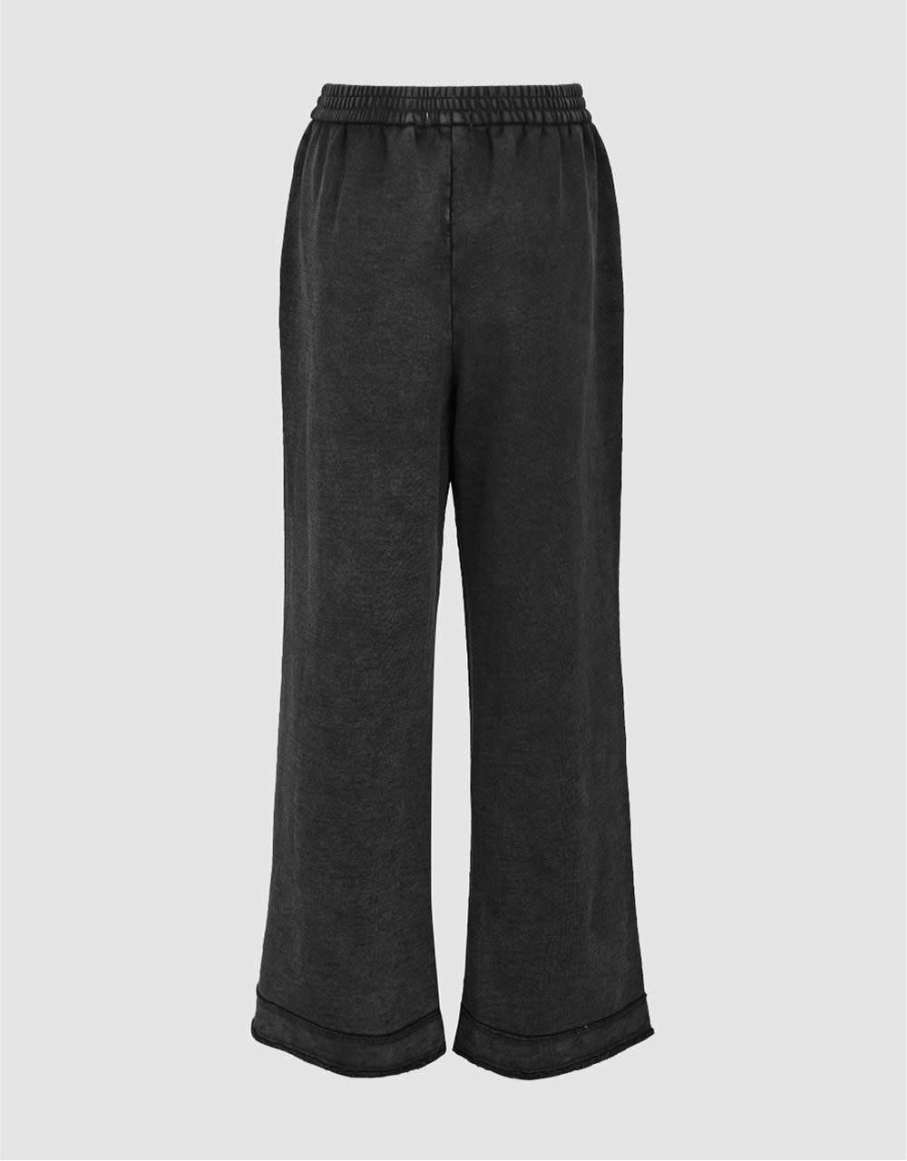 Elastic Waist Knitted Wide-Leg Pants