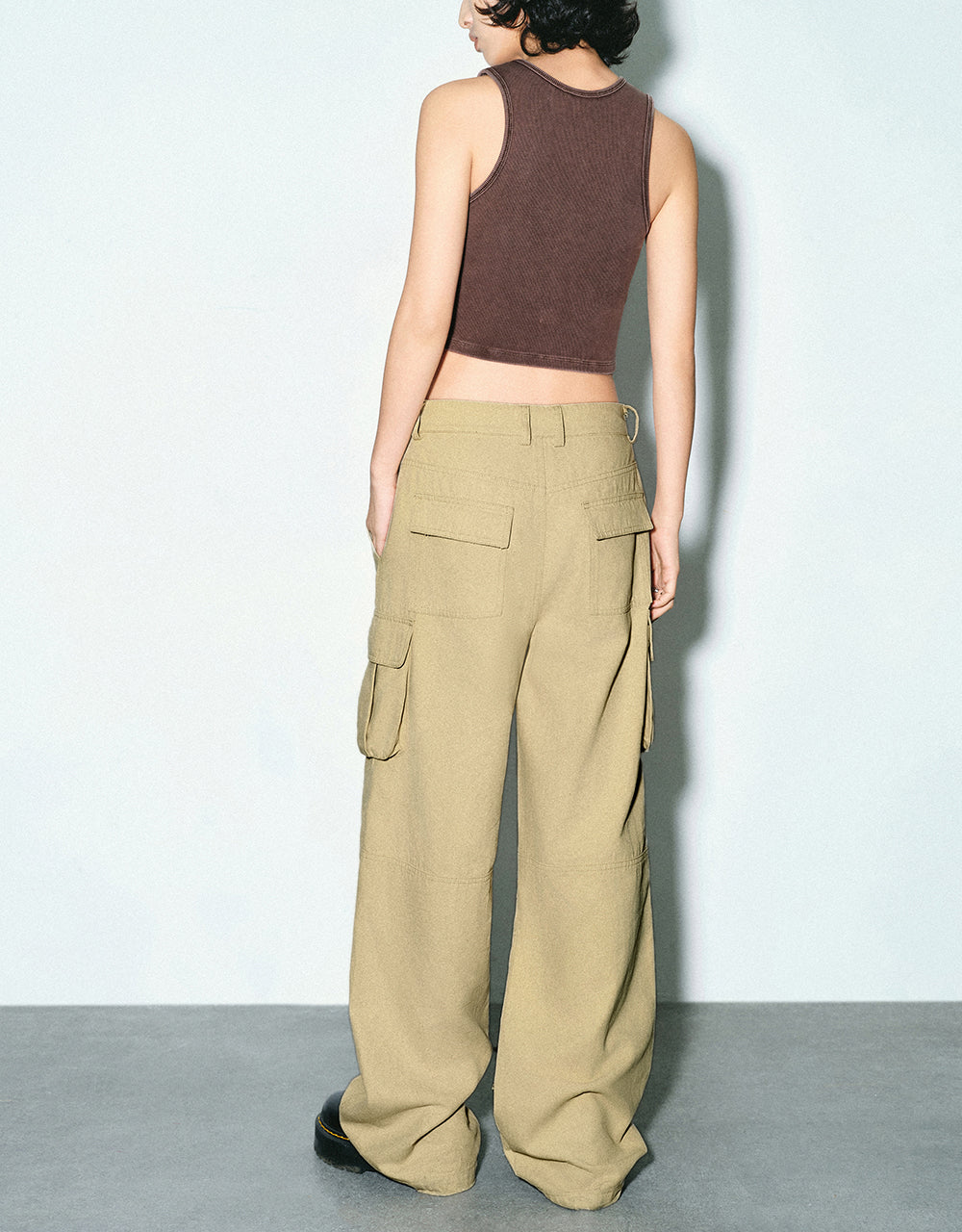 Drawstring Waist Straight Pants