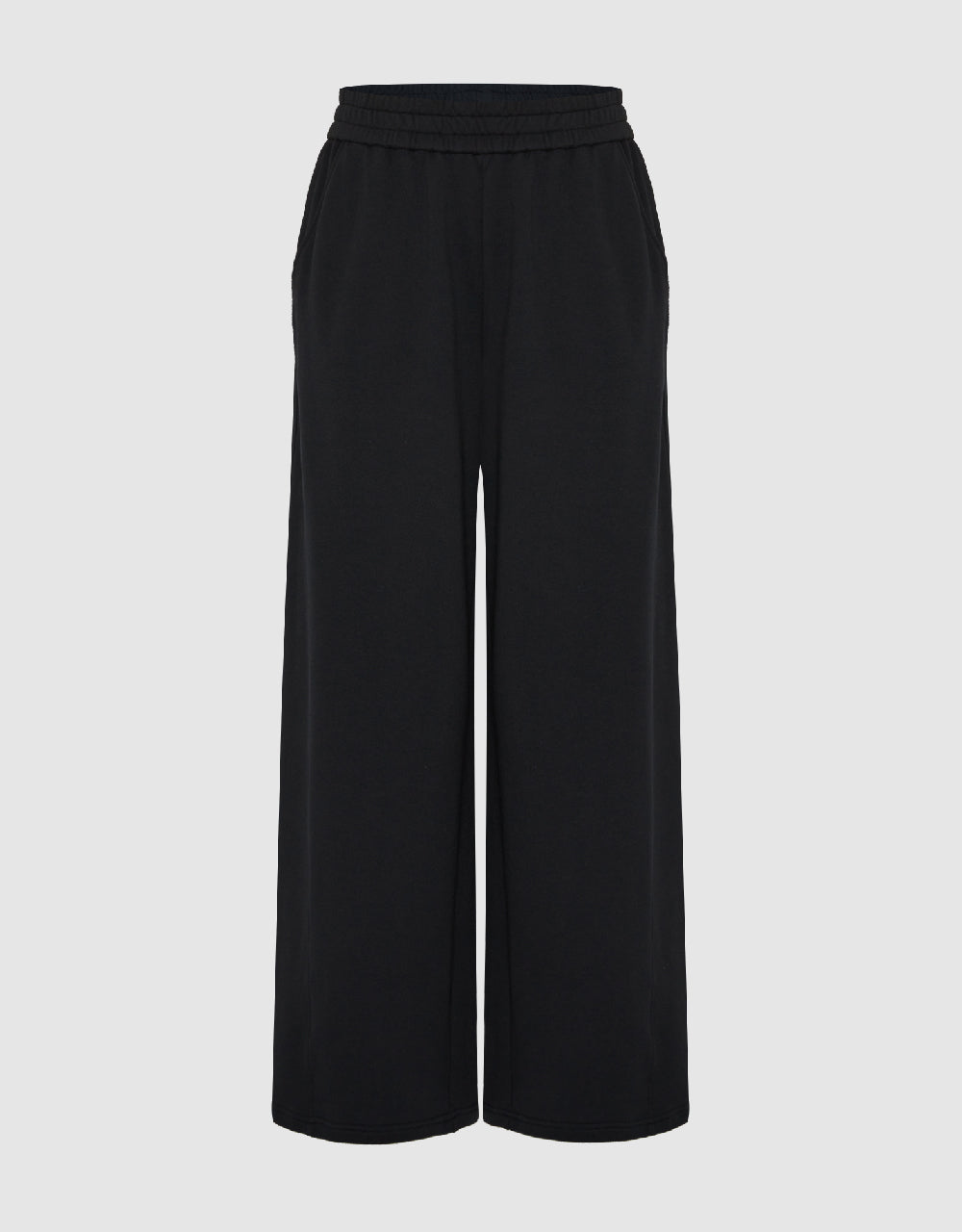 Elastic Waist Knitted Wide-Leg Pants