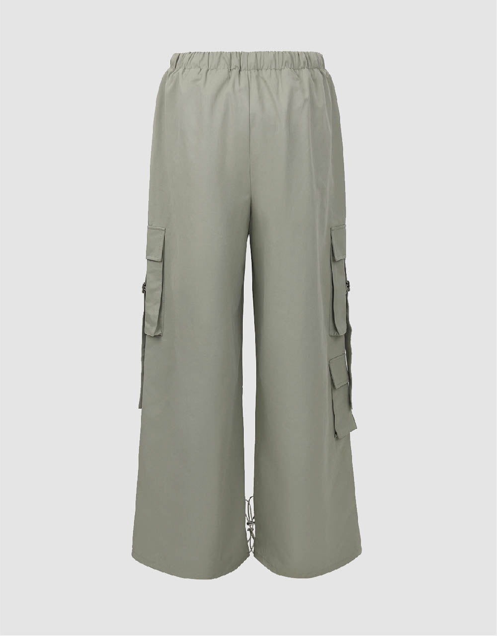 Elastic Waist Wide-Leg Pants