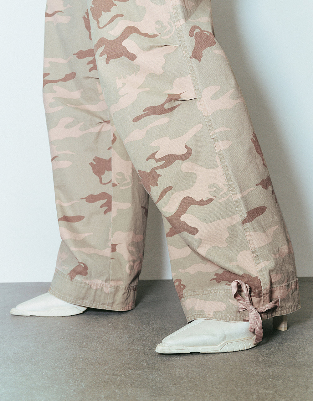 Camouflage Wide-Leg Pants